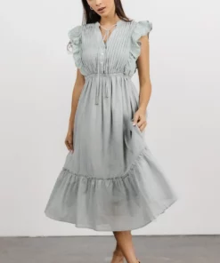 IL Dresses Kaitlyn Pintuck Dress | Light Sage