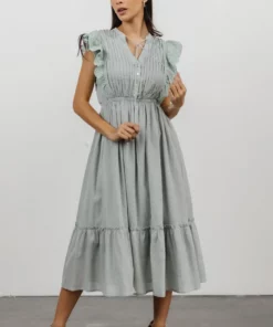 IL Dresses Kaitlyn Pintuck Dress | Light Sage