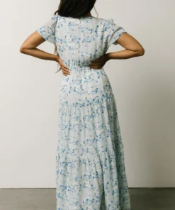 Maxi Dresses Karina Tiered Maxi Dress | Blue Paisley 14 Maxi Dresses Karina Tiered Maxi Dress | Blue Paisley