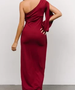 DD Karis One Shoulder Maxi Dress | Burgundy 9 DD Karis One Shoulder Maxi Dress | Burgundy