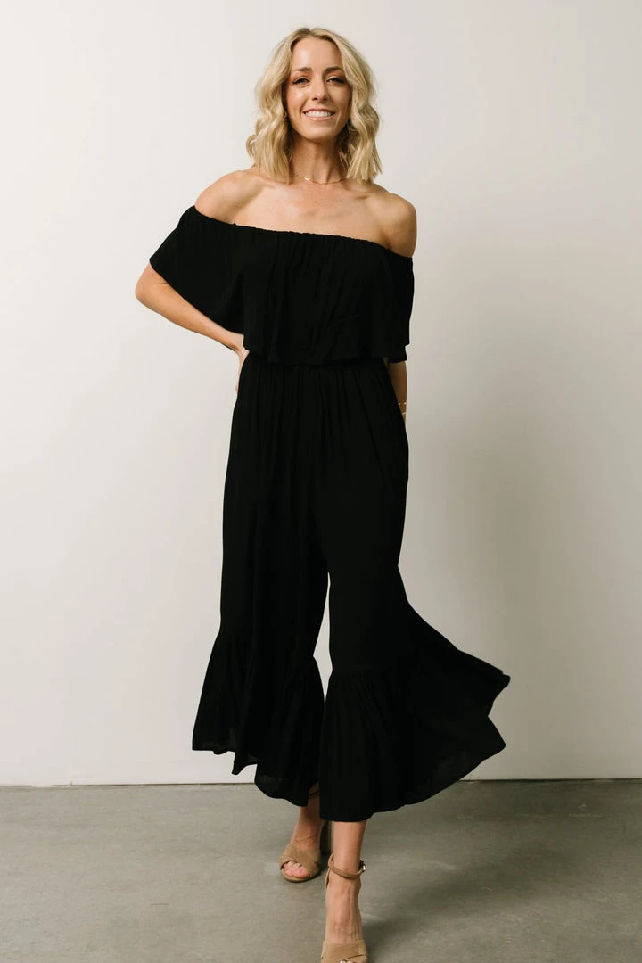 DD Karma Wide Leg Jumpsuit | Black 2 DD Karma Wide Leg Jumpsuit | Black
