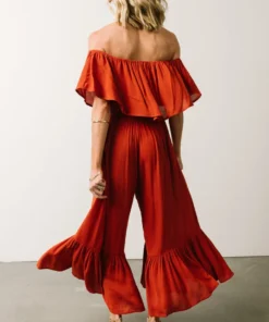 DD Karma Wide Leg Jumpsuit | Rust