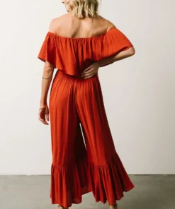 DD Karma Wide Leg Jumpsuit | Rust