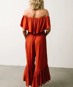 DD Karma Wide Leg Jumpsuit | Rust