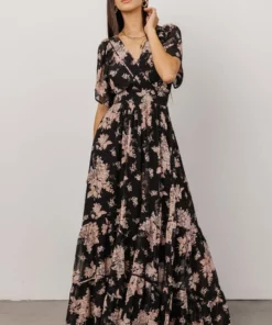 BB Custom Katherine Maxi Dress | Black + Blush Floral Dresses 9 BB Custom Katherine Maxi Dress | Black + Blush Floral Dresses