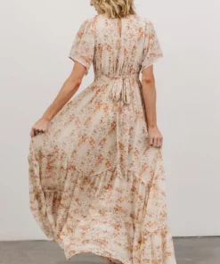 BB Custom Dresses Katherine Maxi Dress | Cream + Rust Floral 11 BB Custom Dresses Katherine Maxi Dress | Cream + Rust Floral