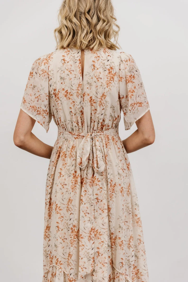 BB Custom Dresses Katherine Maxi Dress | Cream + Rust Floral 7 BB Custom Dresses Katherine Maxi Dress | Cream + Rust Floral