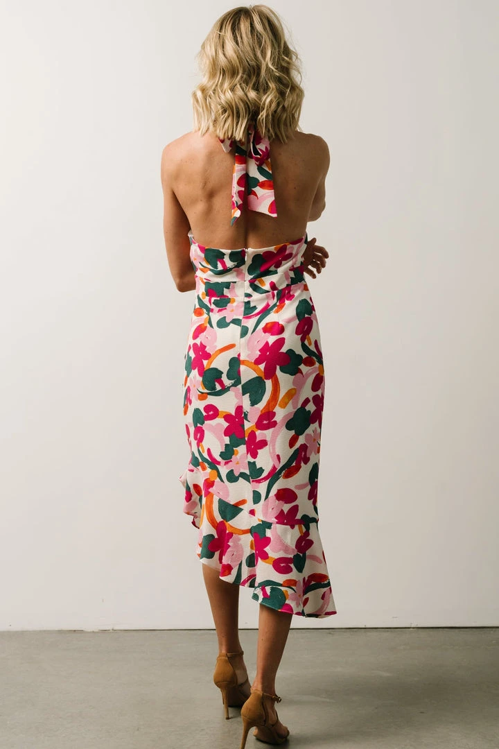 SL Kathy Midi Dress | Fuchsia Multi Floral 2 SL Kathy Midi Dress | Fuchsia Multi Floral