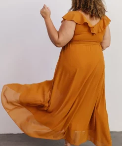 BB Custom Katya Ruffle Maxi Dress | Amber Dresses