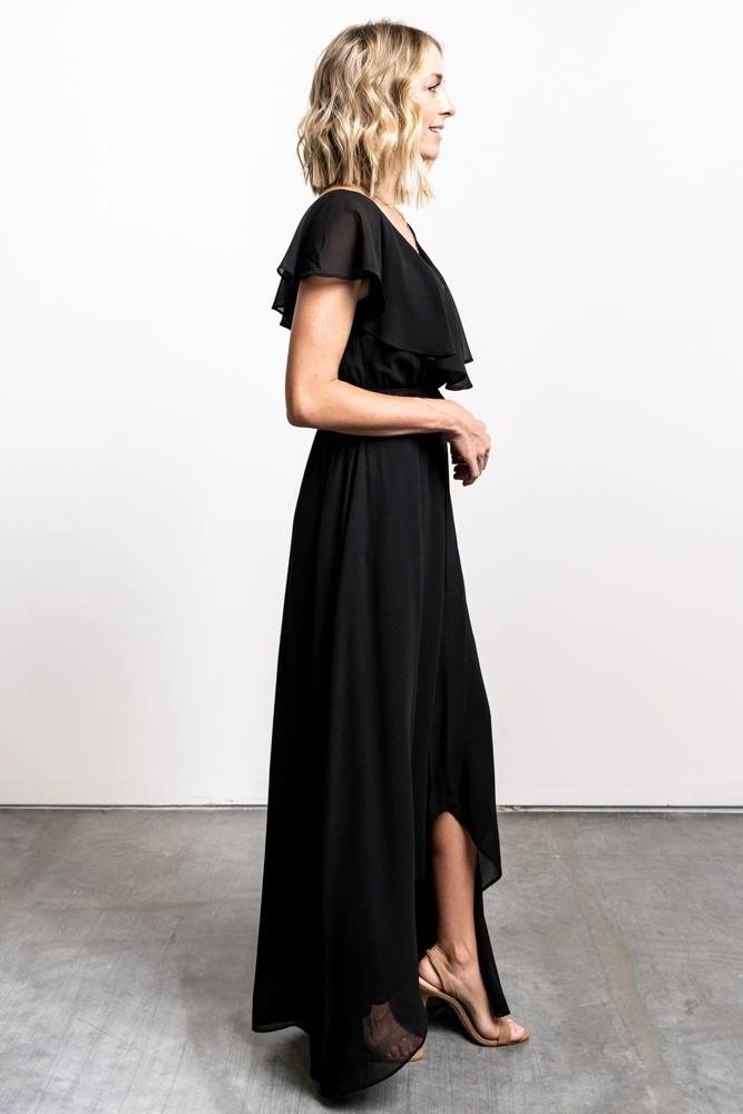 BB Custom Katya Ruffle Maxi Dress | Black 4 BB Custom Katya Ruffle Maxi Dress | Black