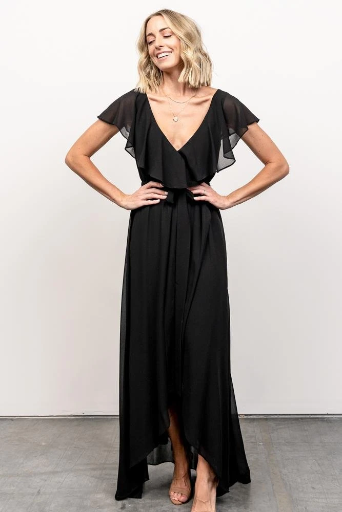 BB Custom Katya Ruffle Maxi Dress | Black 2 BB Custom Katya Ruffle Maxi Dress | Black