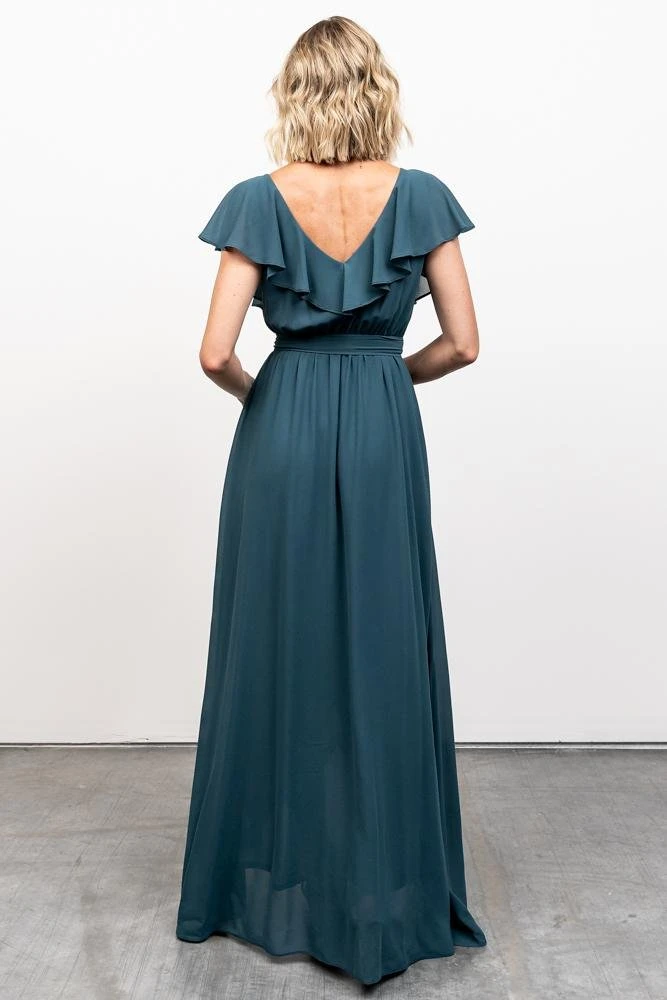 BB Custom Dresses Katya Ruffle Maxi Dress | Dusty Topaz 5 BB Custom Dresses Katya Ruffle Maxi Dress | Dusty Topaz