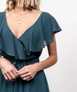 BB Custom Dresses Katya Ruffle Maxi Dress | Dusty Topaz 10 BB Custom Dresses Katya Ruffle Maxi Dress | Dusty Topaz