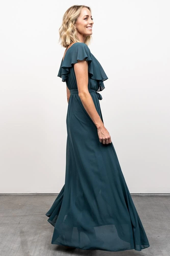 BB Custom Dresses Katya Ruffle Maxi Dress | Dusty Topaz 6 BB Custom Dresses Katya Ruffle Maxi Dress | Dusty Topaz