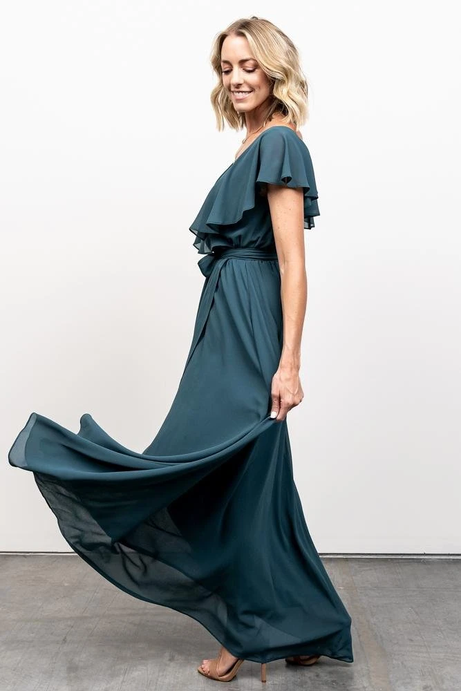 BB Custom Dresses Katya Ruffle Maxi Dress | Dusty Topaz 7 BB Custom Dresses Katya Ruffle Maxi Dress | Dusty Topaz