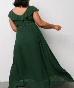 BB Custom Katya Ruffle Maxi Dress | Evergreen Dresses