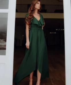 BB Custom Katya Ruffle Maxi Dress | Evergreen Dresses