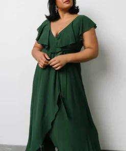 BB Custom Katya Ruffle Maxi Dress | Evergreen Dresses