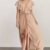 BB Custom Katya Ruffle Maxi Dress | Natural