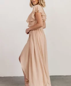 BB Custom Katya Ruffle Maxi Dress | Natural