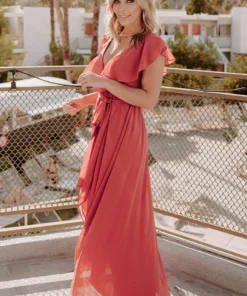 BB Custom Dresses Katya Ruffle Maxi Dress | Rosewood 22 BB Custom Dresses Katya Ruffle Maxi Dress | Rosewood