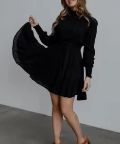 IL Kayla Dotted Mini Dress | Black