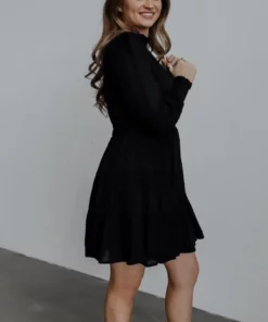 IL Kayla Dotted Mini Dress | Black