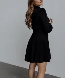 IL Kayla Dotted Mini Dress | Black