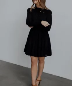 IL Kayla Dotted Mini Dress | Black