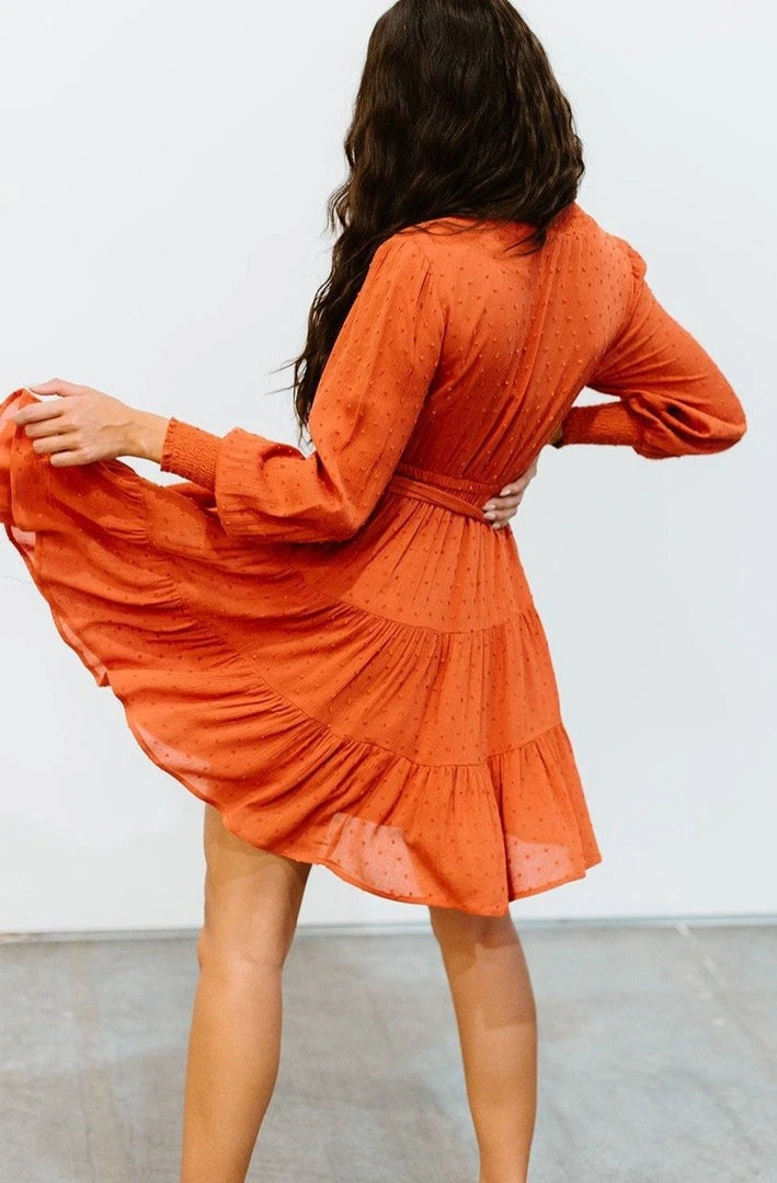 IL Kayla Dotted Mini Dress | Rust 7 IL Kayla Dotted Mini Dress | Rust