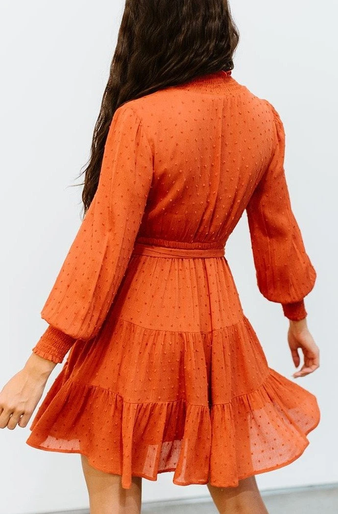 IL Kayla Dotted Mini Dress | Rust 6 IL Kayla Dotted Mini Dress | Rust