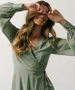 Soi Dresses Kelsey Wrap Dress | Dusty Sage 13 Soi Dresses Kelsey Wrap Dress | Dusty Sage