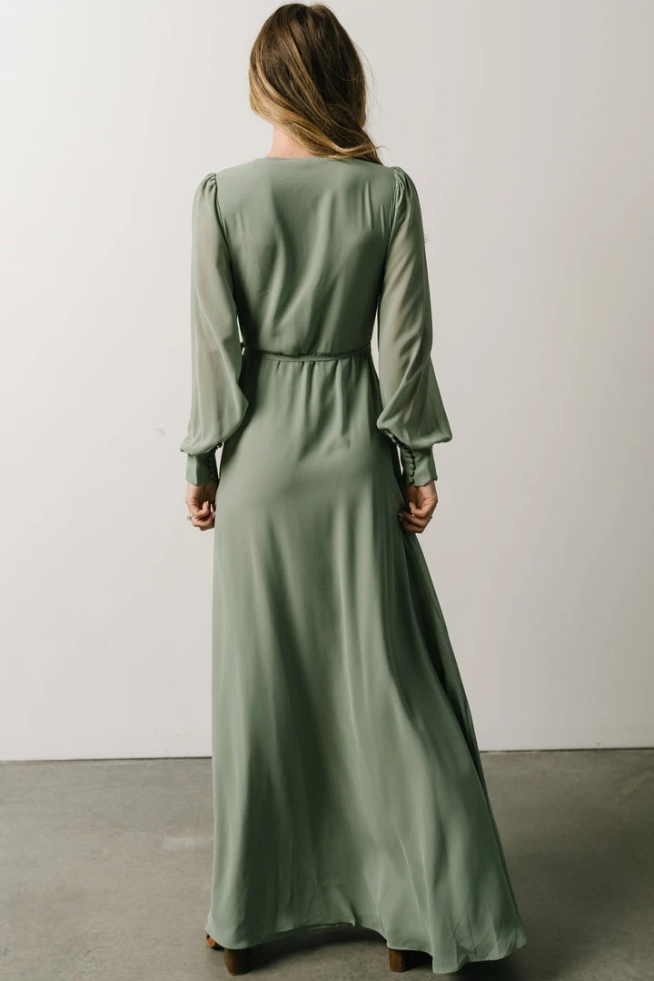 Soi Dresses Kelsey Wrap Dress | Dusty Sage 6 Soi Dresses Kelsey Wrap Dress | Dusty Sage