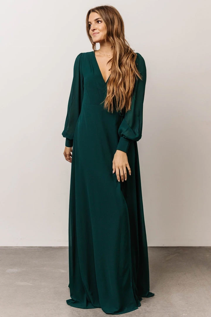 Soi Kelsey Wrap Dress | Emerald 1 Soi Kelsey Wrap Dress | Emerald