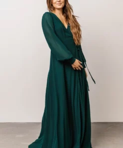 Soi Kelsey Wrap Dress | Emerald 10 Soi Kelsey Wrap Dress | Emerald