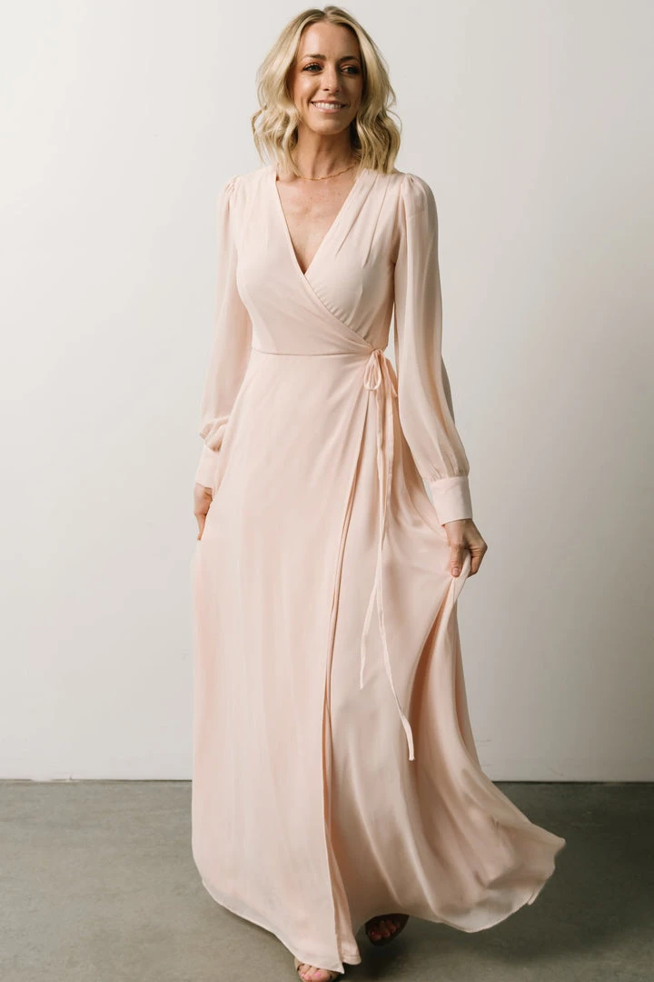Soi Dresses Kelsey Wrap Dress | Light Peach 1 Soi Dresses Kelsey Wrap Dress | Light Peach