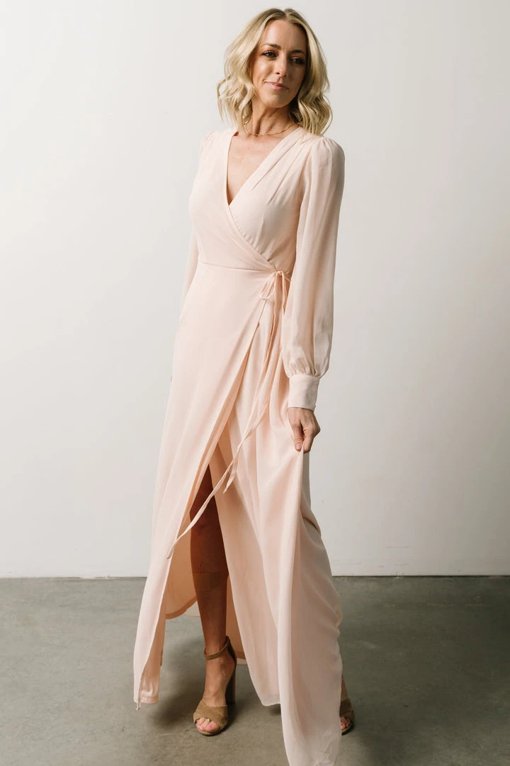 Soi Dresses Kelsey Wrap Dress | Light Peach 4 Soi Dresses Kelsey Wrap Dress | Light Peach