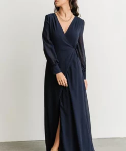 Soi Kelsey Wrap Dress | Navy Dresses