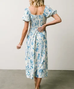 SL Kenna Midi Dress | Blue Floral Print 11 SL Kenna Midi Dress | Blue Floral Print