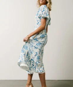 SL Kenna Midi Dress | Blue Floral Print 12 SL Kenna Midi Dress | Blue Floral Print