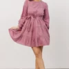 IL Keri Long Sleeve Short Dress | Orchid