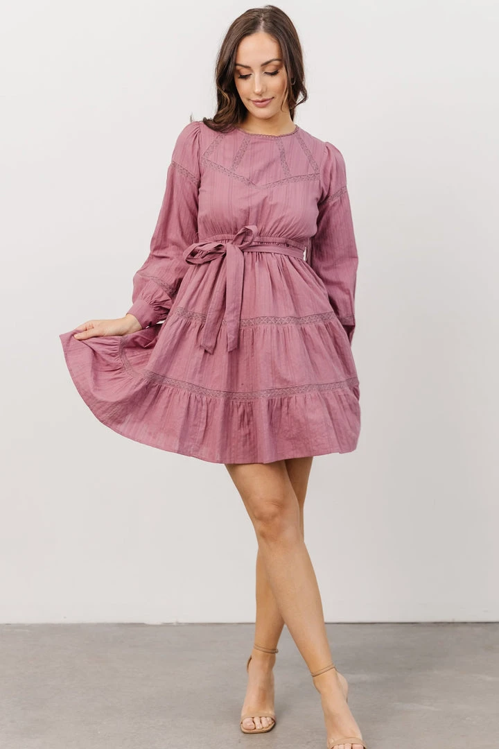 IL Keri Long Sleeve Short Dress | Orchid 1 IL Keri Long Sleeve Short Dress | Orchid