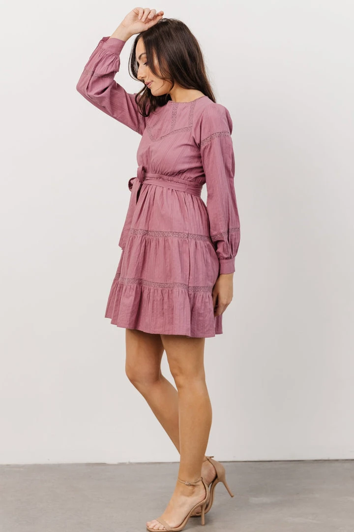 IL Keri Long Sleeve Short Dress | Orchid 3 IL Keri Long Sleeve Short Dress | Orchid