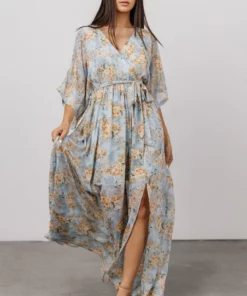 BB Custom Kia Kimono Maxi Dress | Blue Blooms Dresses