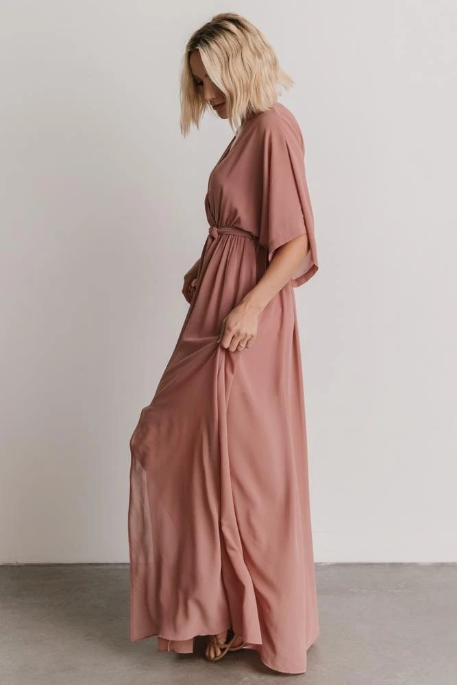 BB Custom Kia Kimono Maxi Dress | Dusty Pink Dresses 4 BB Custom Kia Kimono Maxi Dress | Dusty Pink Dresses