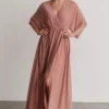 BB Custom Kia Kimono Maxi Dress | Dusty Pink Dresses
