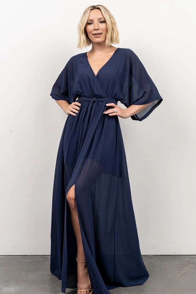 BB Custom Dresses Kia Kimono Maxi Dress | Navy 3 BB Custom Dresses Kia Kimono Maxi Dress | Navy