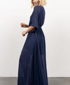 BB Custom Dresses Kia Kimono Maxi Dress | Navy 14 BB Custom Dresses Kia Kimono Maxi Dress | Navy