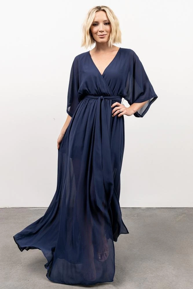 BB Custom Dresses Kia Kimono Maxi Dress | Navy 1 BB Custom Dresses Kia Kimono Maxi Dress | Navy