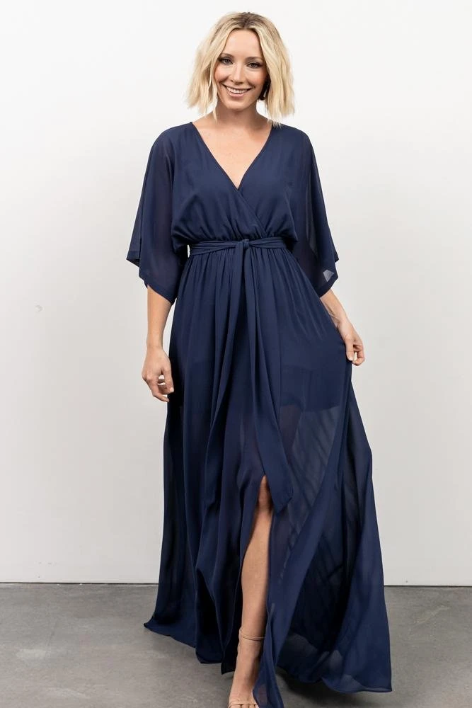BB Custom Dresses Kia Kimono Maxi Dress | Navy 4 BB Custom Dresses Kia Kimono Maxi Dress | Navy